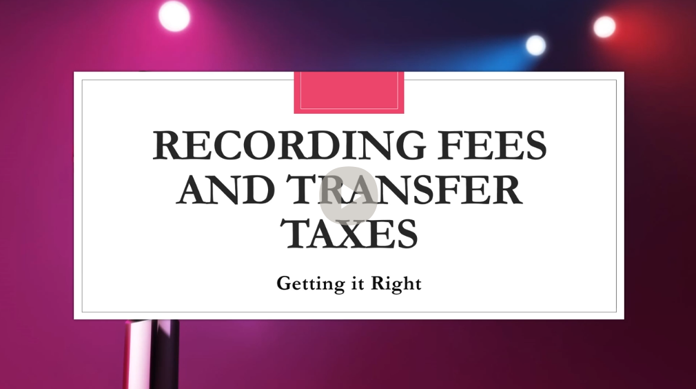Recording Fees