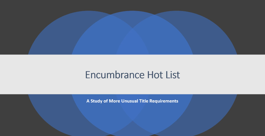 Encumbrance Hot List