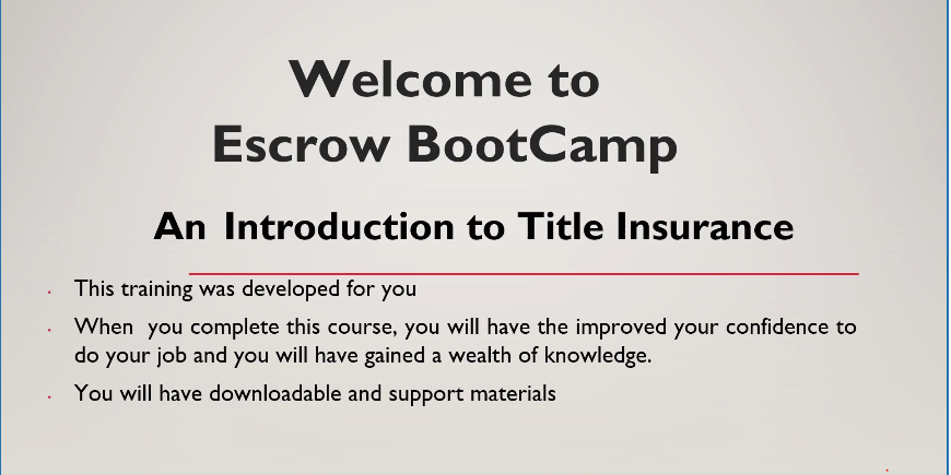 Introduction to Title Insurance